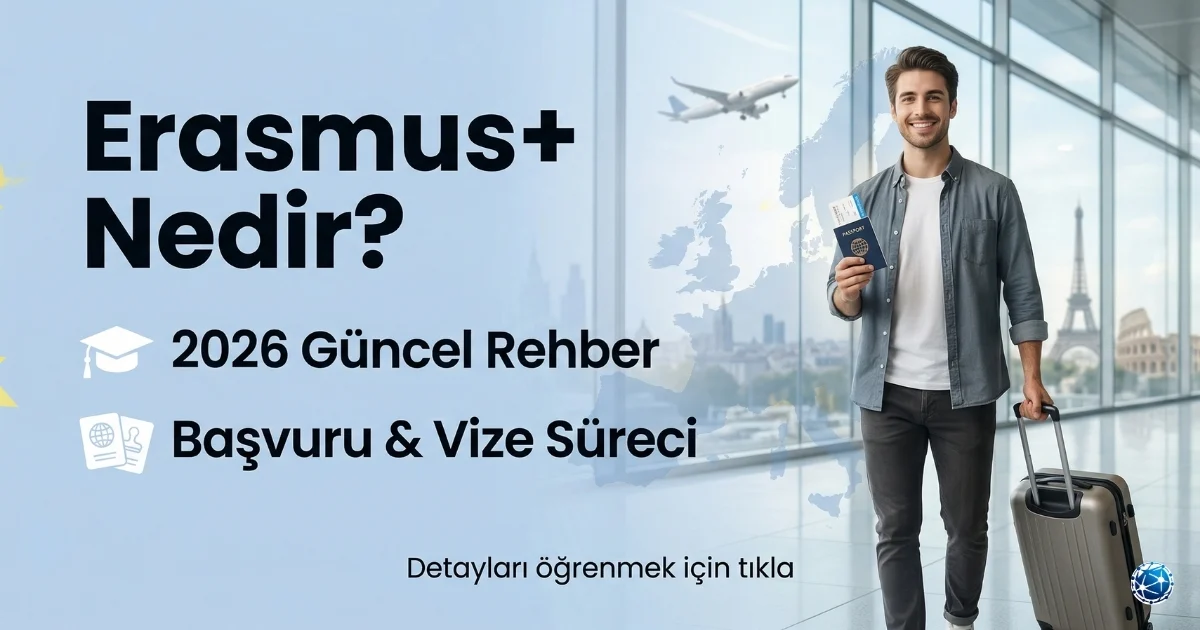 Erasmus+ nedir, başvuru süreci ve vize detaylarıyla 2026 güncel rehberi inceleyin.