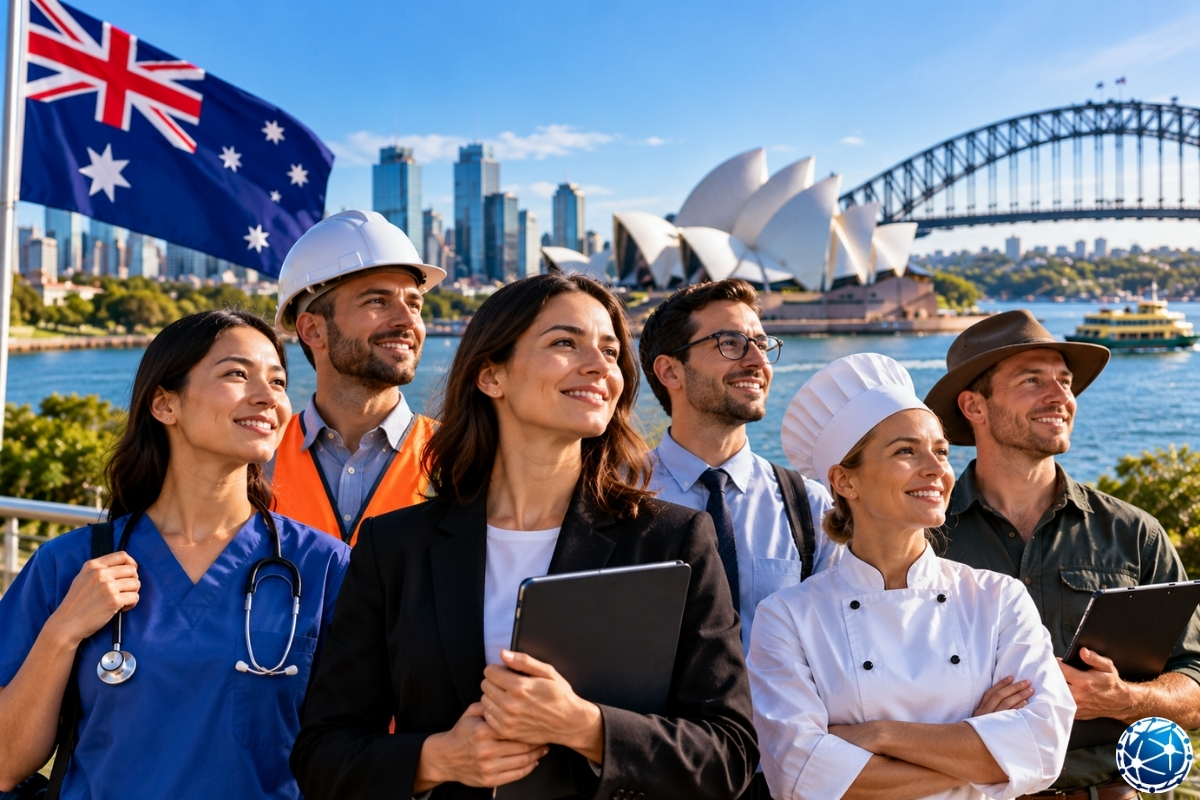 Avustralya Skilled Visa önceliklerinde sağlık, inşaat, hizmet ve profesyonel meslekleri temsil eden çalışanlar