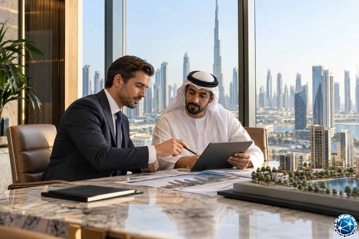 Dubai’de yatırım fırsatlarını değerlendiren yabancı yatırımcı ile BAE iş ve gayrimenkul seçenekleri