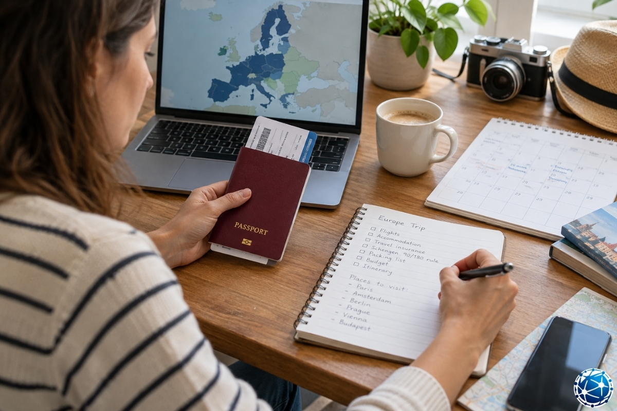 Schengen seyahatinde 90/180 gün kuralını takvim ve Avrupa seyahat planı üzerinden hesaplayan yolcu