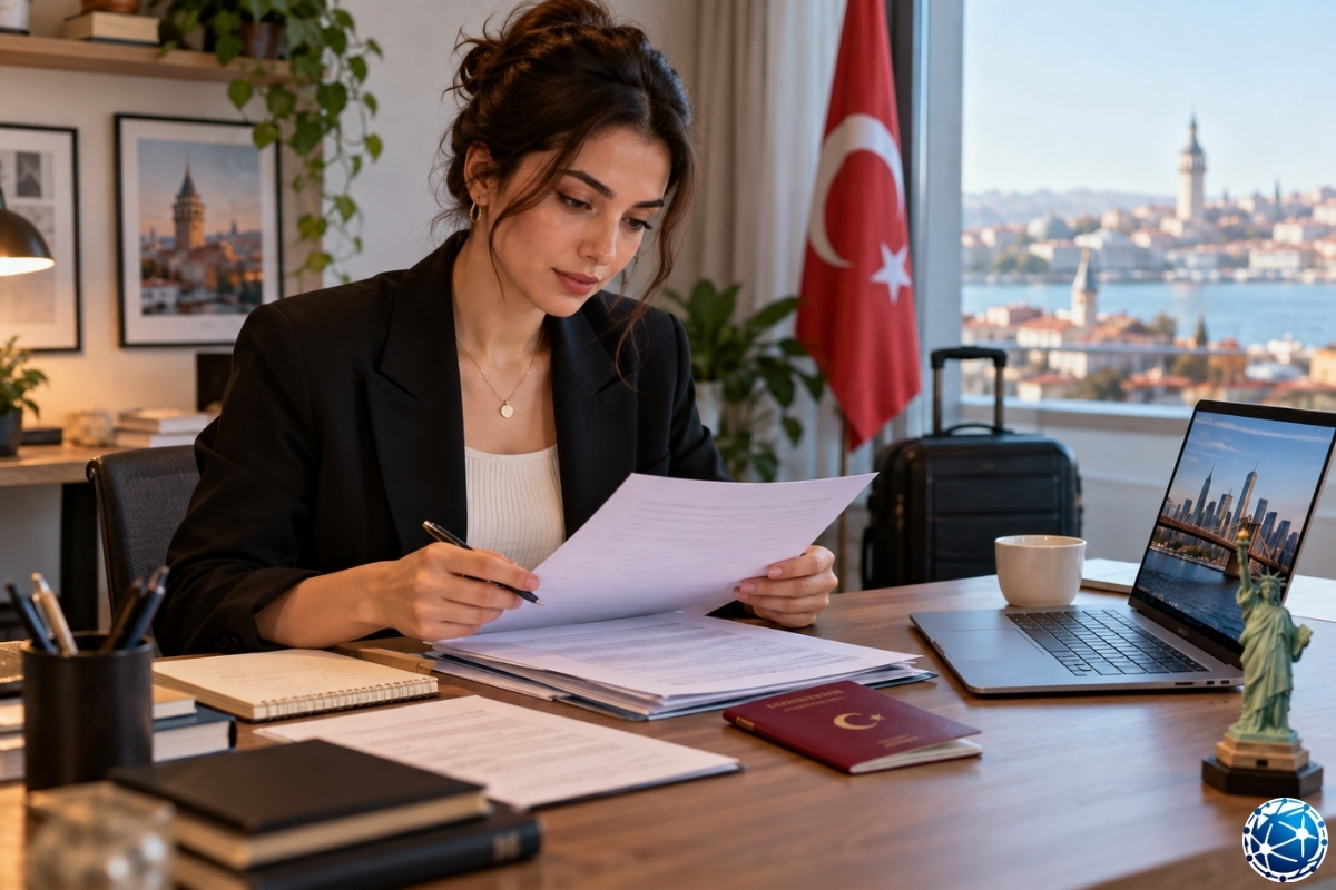 ABD çalışma vizesi 2026 başvurusu için Türk pasaportuyla diploma, iş teklifi ve gerekli evrakları İstanbul