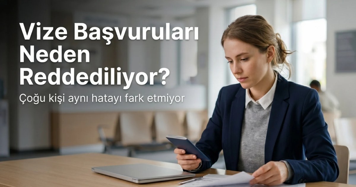 Vize başvuru süreci ve sık sorulan soruları anlatan bilgilendirici kapak görseli