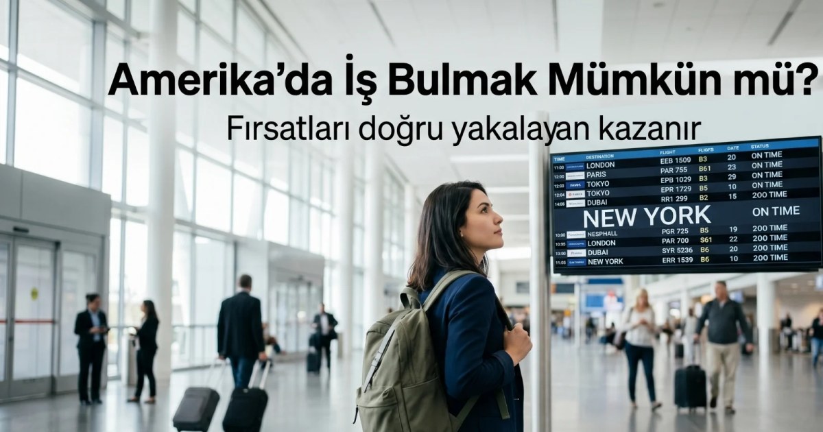Amerika şehir manzarası ve kariyer fırsatlarını simgeleyen profesyonel kapak görseli