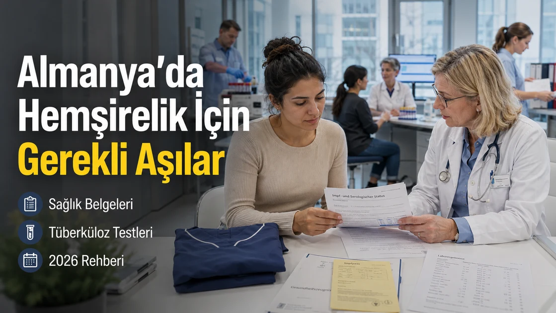 Almanya’da hemşirelik için gerekli sağlık belgeleri, aşı kayıtları ve sağlık kontrolleri