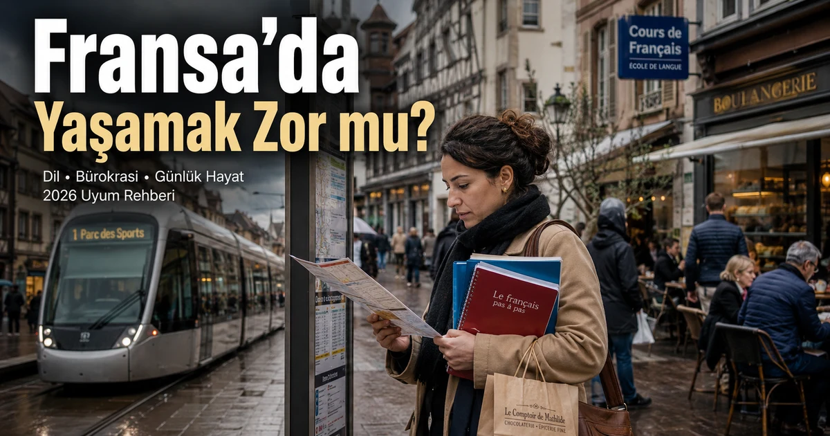 Fransa’da yeni yaşam kuran bir kişinin şehir hayatı, sosyal uyum ve günlük yaşam sürecini gösteren sahne