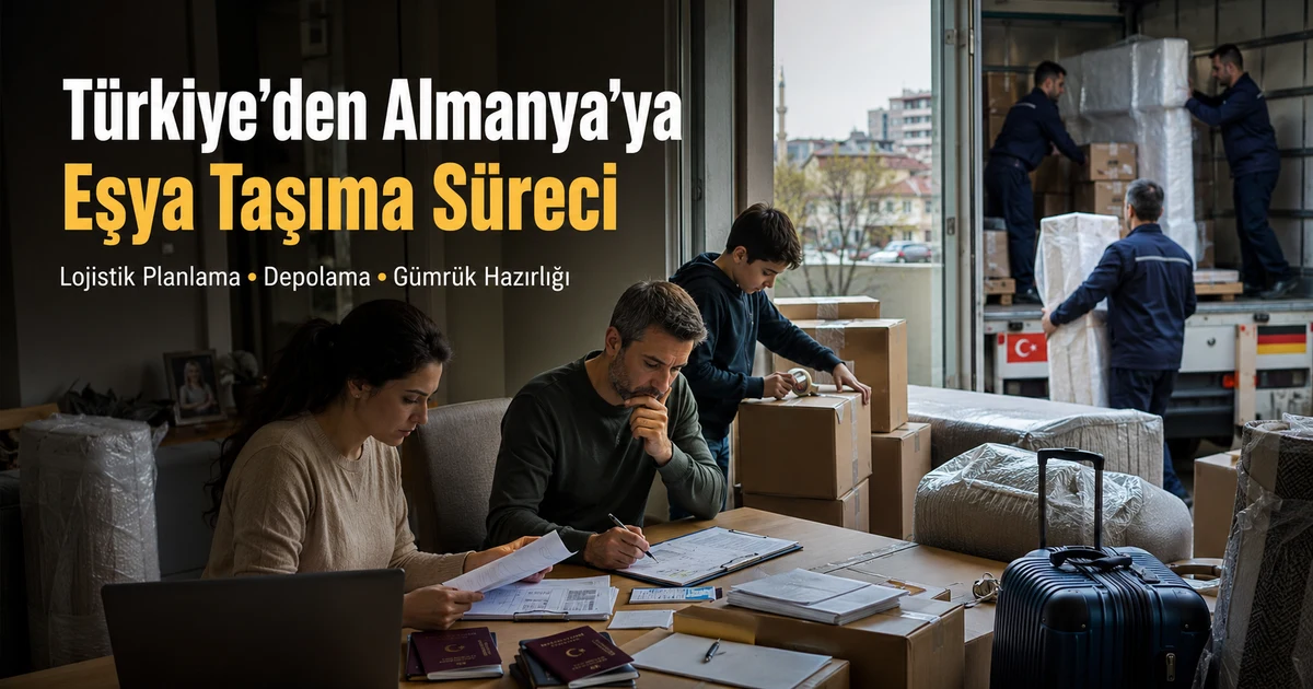 Türkiye’den Almanya’ya taşınmak için kolilenen ev eşyaları ve uluslararası lojistik planlama süreci
