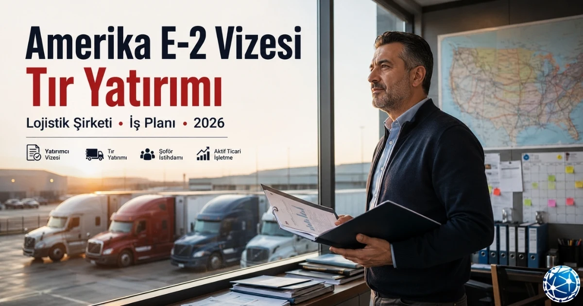Amerika E-2 vizesi ve tır yatırımı 2026 için lojistik şirketi, yatırım bütçesi ve iş planı hazırlığı yapılıyor.