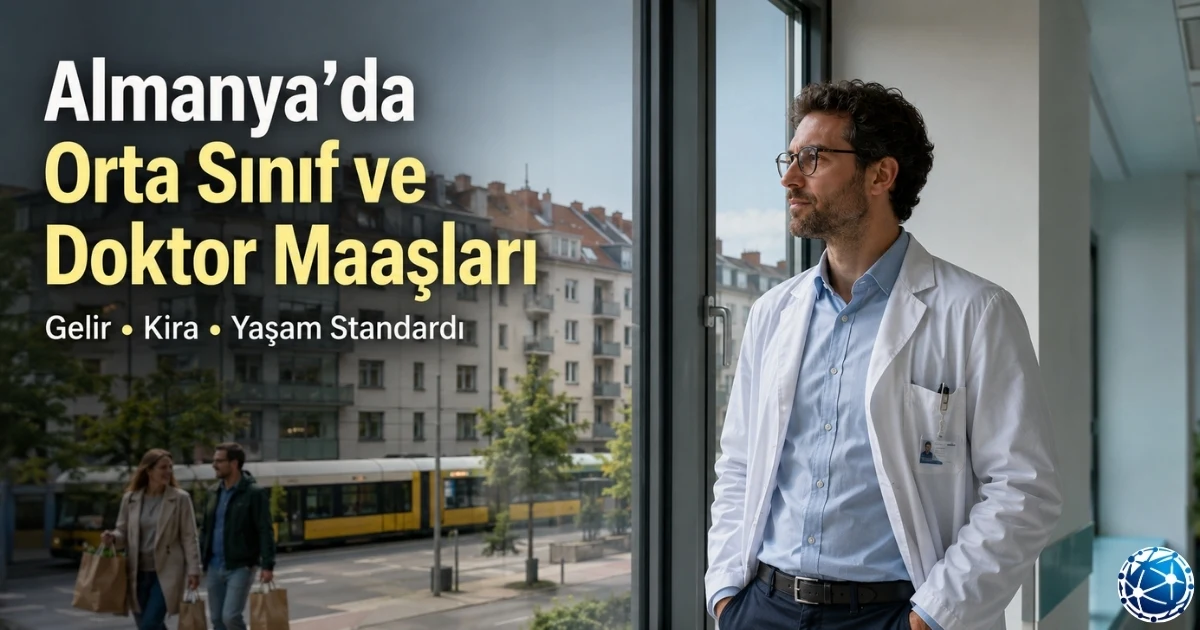 Almanya’da orta sınıf yaşamı ve doktor maaşları, kira, gelir ve şehir maliyetleri üzerinden değerlendiriliyor.