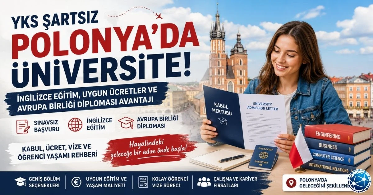 Polonya’da üniversite kabul şartlarını, eğitim ücretlerini ve öğrenci vizesini araştıran öğrenci
