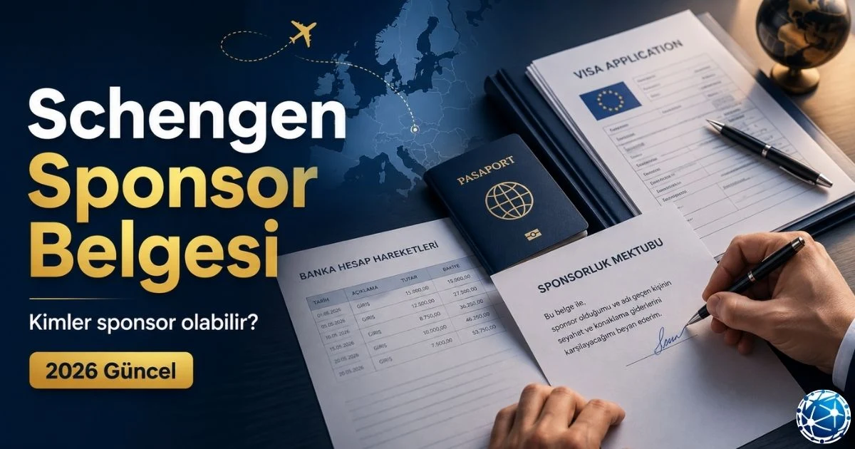 Schengen vizesi sponsor belgesi için sponsor dilekçesi, banka dökümü, maaş bordrosu, nüfus kayıt örneği ve başvuru evrakları hazırlanıyor.