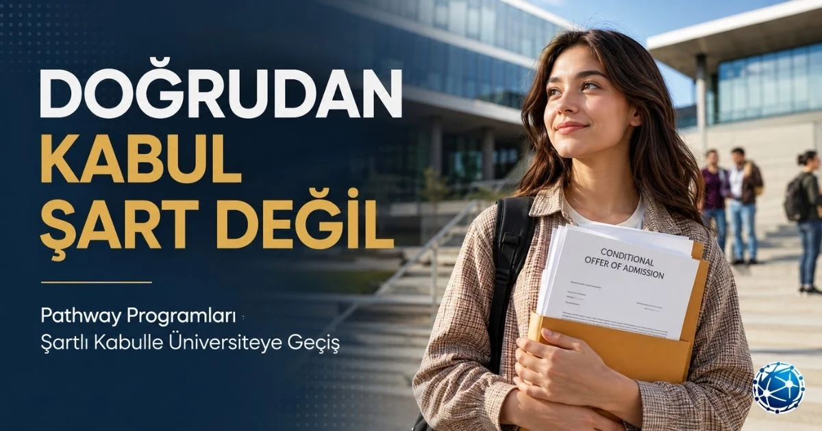 Pathway programıyla yurt dışında üniversiteye geçiş seçeneklerini inceleyen öğrenci