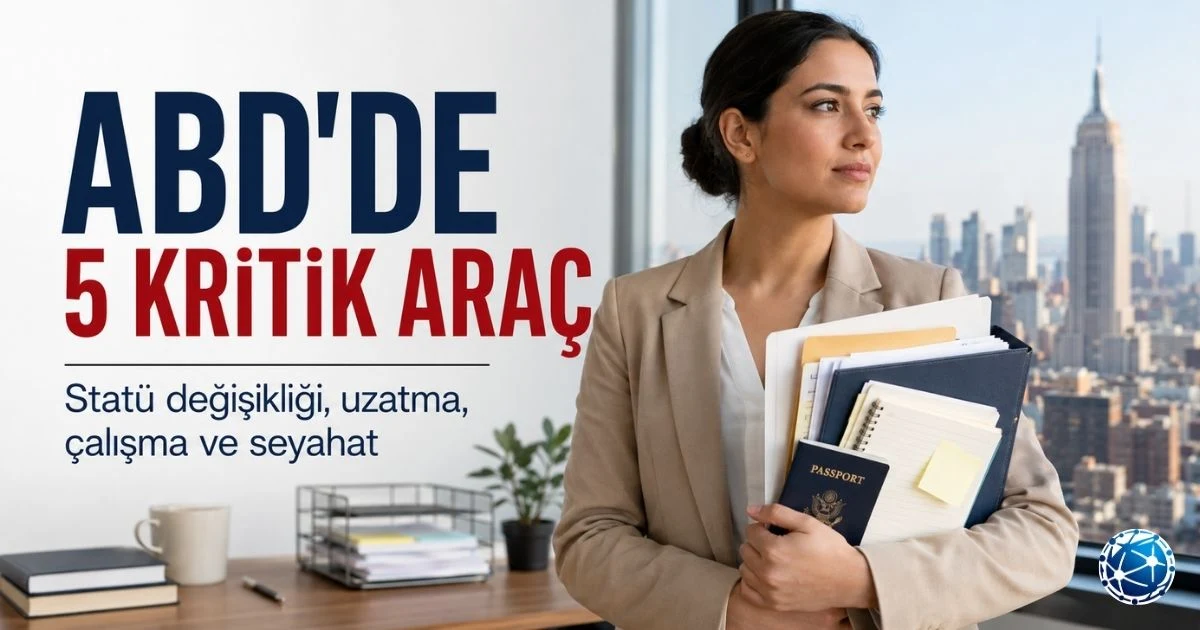 ABD’de statü değişikliği, çalışma izni ve seyahat belgelerini inceleyen başvuru sahibi