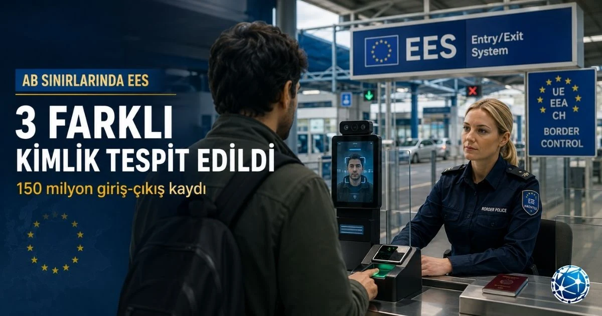 Schengen dış sınırında yüz görüntüsü ve parmak iziyle kimlik doğrulaması yapan EES biyometrik kontrol sistemi