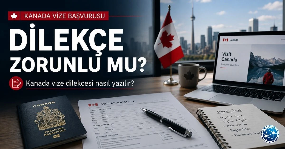 Kanada vize başvurusu için seyahat amacı, finansman ve geri dönüş planını açıklayan dilekçe hazırlayan başvuru sahibi