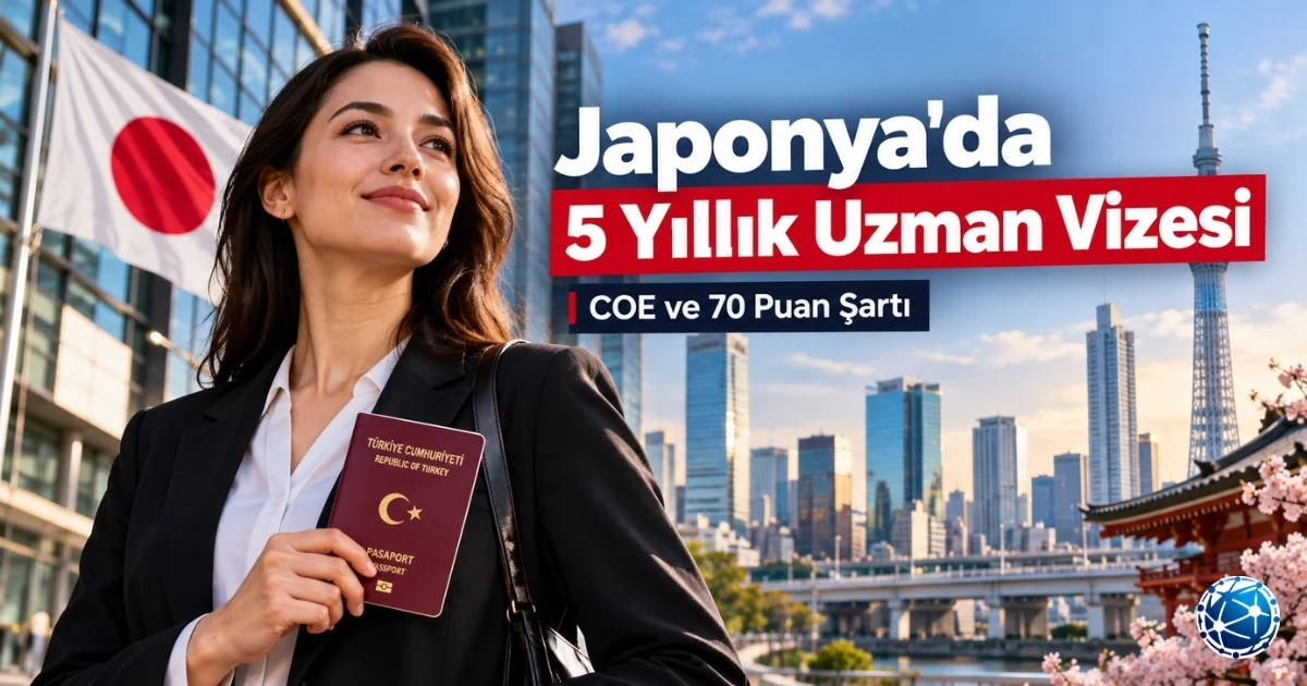 Japonya yüksek nitelikli profesyonel vizesi ile 5 yıllık çalışma ve oturum başvurusu yapan yabancı uzman
